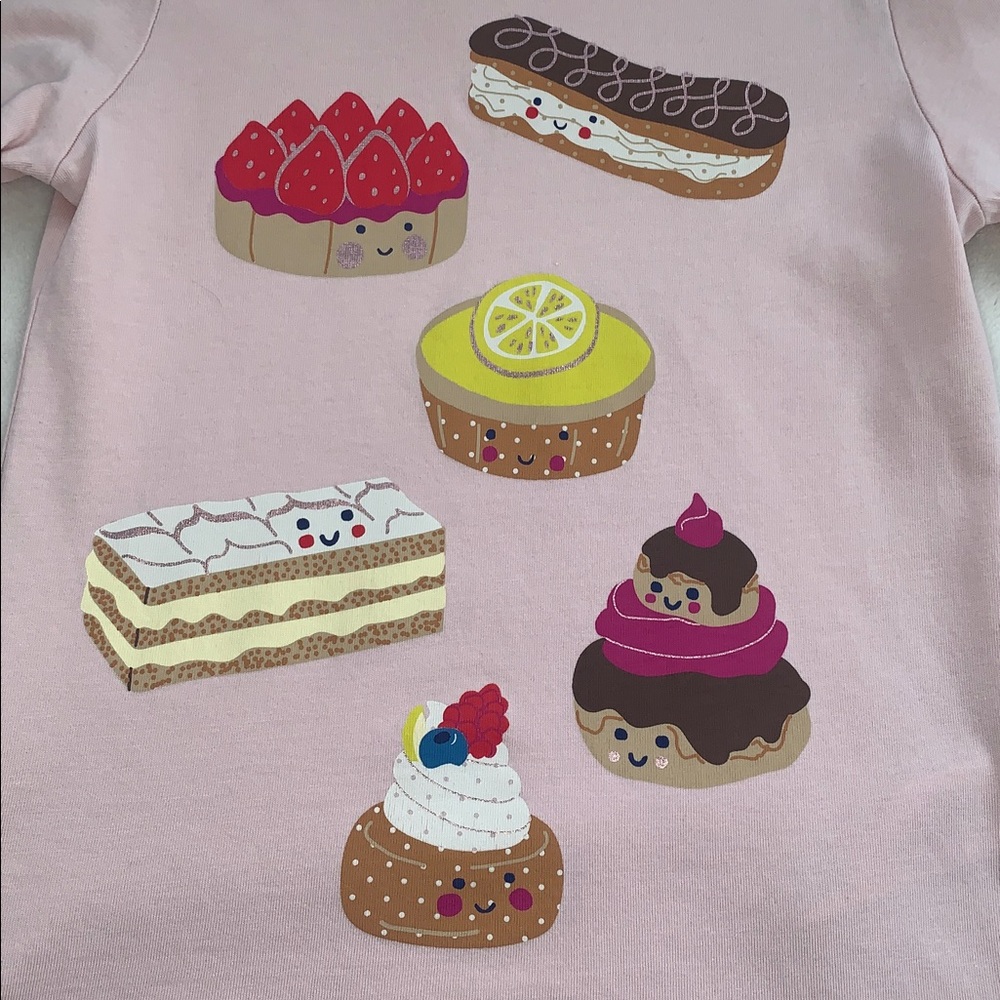 Mini Boden Sweet Treats Pink Top 7/8 Long Sleeves - Picture 2 of 10